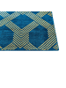 Beliani Kurzflor VEKSE in Blau/Gold - (W) 140 x (H) 1.2 x (L) 200 cm