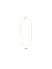 Luxenter necklace in polished metal and zirconia alloy with an 18k rose gold finish Cruz