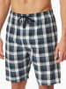 Schiesser Pyjamahose Bermuda - Mix + Relax in Blau, weiß