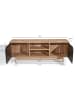 KADIMA DESIGN Lowboard Eiche-Dekor Schwarz 150x55x40 TV-Kommode Modern Design in Braun-Schwarz