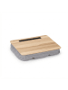 relaxdays Laptopkissen in Natur/ Grau - (B)46 x (H)5,5 x (T)35 cm