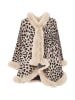 osha Damen Poncho in Wollweiss