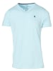 KOROSHI Basic Kurzarm-T-Shirt in blau