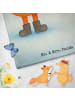 Mr. & Mrs. Panda Handtuch Fuchs Keks Design mit Spruch in Weiß