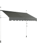 COSTWAY Klemmmarkise 200 cm in Grau