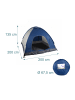 relaxdays Popup Strandzelt in Blau/Anthrazit - (B)200 x (H)135 x (T)200 cm