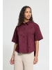 ICHI Kurzarm-Bluse IHLELAYA Baggy fit in Vineyard Wine
