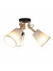 Licht-Erlebnisse Deckenlampe (B)46 x (L)46 x (H)30 cm in Holz hell Greige (Grau-Beige) Schwarz