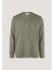 Hessnatur Hessnatur Henley Longsleeve Relaxed aus reiner Bio-Baumwolle in salbeigrün