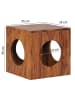 FineBuy Beistelltisch in Braun / Sheesham / 35x35x35