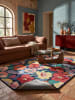 KADIMA DESIGN DAHLIA Designerteppich Wolle 3D Floral 140x200 Multi Schlafzimmer in Multi