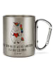 Mr. & Mrs. Panda Tasse Einhorn Herz mit Spruch in Silber