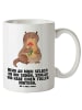 Mr. & Mrs. Panda Weiße Tasse Otter Blumenstrauß mit Spruch in Weiß
