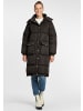 Oxmo Wintermantel OXAlba 21900050ME Damen Wintermantel mit Kapuze in Schwarz