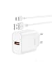 XO XO Wandladegerät CE33 QC 18W 1x USB weiß + USB-C-Kabel