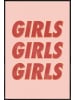 Juniqe Poster in Kunststoffrahmen "Girls Red" in Orange & Rot