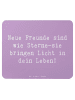 Mr. & Mrs. Panda Mauspad Spruch Neue Freunde finden mit Spruch in Lavendeltraum