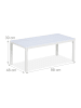 relaxdays Gartentisch in Weiß - (B)98 x (H)39 x (T)48 cm