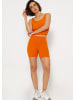 SASSYCLASSY Kurze Sportleggins in Orange