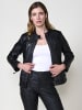 KOROSHI Damen Bikerjacke Kunstleder in SCHWARZ