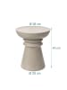 relaxdays Beistelltisch in Beige - (H)45 x (Ø)38 cm