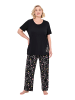 Ulla Popken Pyjama in schwarz
