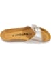 Palado Pantoletten Malta Metallic in Beige/Weiß