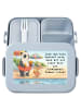 Mr. & Mrs. Panda Bentobox Panda Schwimmbad Pommes Design mit Spruch in Blau Pastell