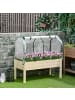 Outsunny Hochbeet in Naturholz 121L x 55B x 117H cm