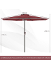COSTWAY Sonnenschirm 350 cm in Rot
