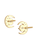 Elli Ohrringe 925 Sterling Silber Halbmond in Gold