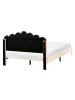 Beliani Doppelbett SAUVIAN in Beige/Gold - (W) 145 x (H) 98 x (L) 207 cm