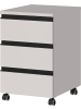 KADIMA DESIGN Rollcontainer Soft-Close 3 Schubladen, Bürocontainer "Stuttgart" in Greige