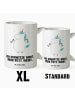 Mr. & Mrs. Panda Große Teetasse Einhorn Fitness mit Spruch in Weiß