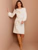creation L Strickkleid in ecru-camel