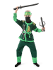Corimori Ninja Kostüm für Kinder mit Schwert in Braun/grün