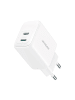 Wisam® Netzladegerät mit 2x USB-C Anschlüssen 20W PD / QC 3.0 Schnellladegerät Weiß