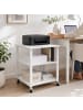relaxdays Druckertisch in Weiß - (B)50 x (H)53 x (T)50 cm