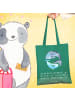 Mr. & Mrs. Panda Shopping Tasche Walfisch Thunfisch mit Spruch in Mint
