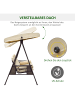 Outsunny Hollywoodschaukel 121L x 208B x 172H cm Beige+Braun