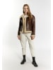 DreiMaster Vintage Lederjacke Aus Shearling in Braun