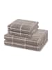 Ross 2 X Handtuch 2 X Duschtuch im Set Sensual Skin Karo in Flanell
