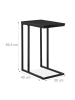 relaxdays Beistelltisch in Schwarz - (B)30 x (H)59,5 x (T)45 cm
