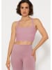 SASSYCLASSY Sport-BH mit überkreuzten, breiten Trägern in Rosa