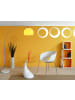 SalesFever Bogenlampe 208 cm höhenverstellbar dimmbar Marmorfuß und Schirm in Orange