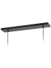 home24 home24 3-flammige Pendelleuchte aus Leinen, Rattan & Eisen in Braun, 100 x 20 x 120 cm in Braun