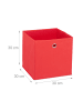 relaxdays 4x Aufbewahrungsbox in Rot - (B)30 x (H)30 x (T)30 cm