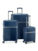 Roncato Airglam 4 Rollen Kofferset 3-teilig mit Dehnfalte in blu notte