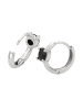 faina Earrings in Silver Black