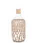 GIFTDECOR Flasche in geflochtener Schnur in Braun, (B) 20 x (H) 48 x (L) 20 cm